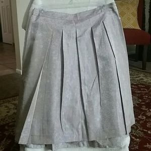 Lilac and cream knee length skirt